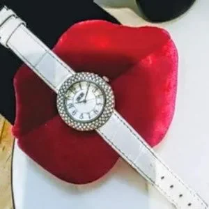 Lanciani | Accessories | Lanciani Crystal Watch White Patent  display picture 3